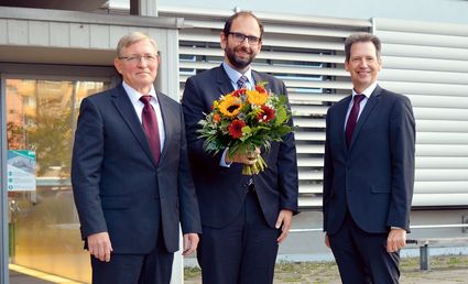 Der neue BFW-Direktor Fabian Schütz (Mitte) mit seinem Vorgänger Rolf Limbeck (links) und ­Holger ­Baumann.