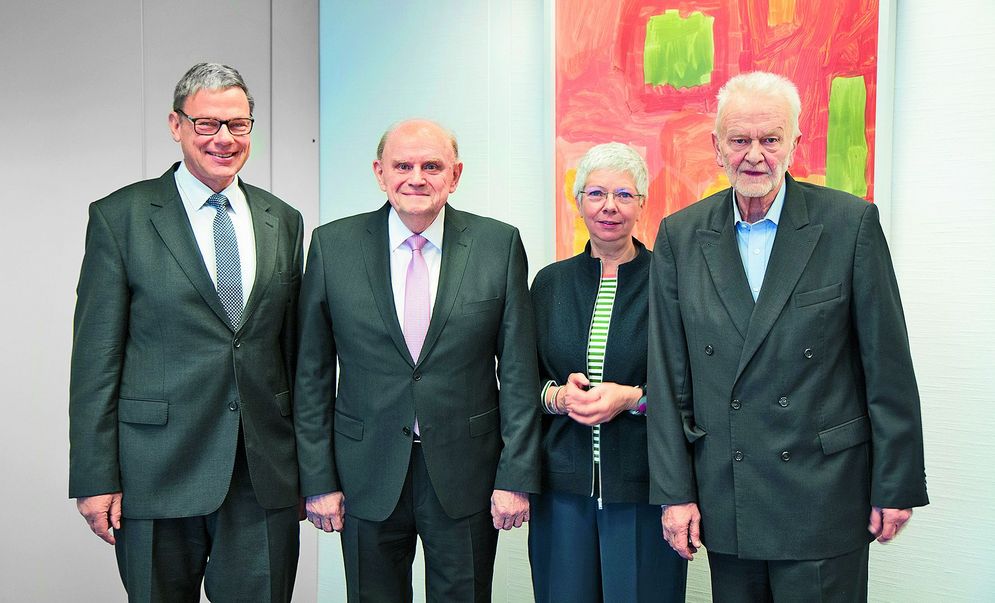 Dr. Hermann Peter Wohlleben, Winfried Fockenberg, Dr. Sabine Graf und Dietmar Meder (v.l.n. r.). 