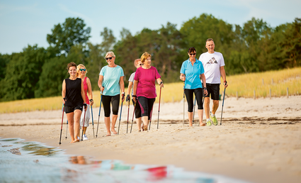 Ein Teil der Therapie findet direkt am Ostseestrand statt.